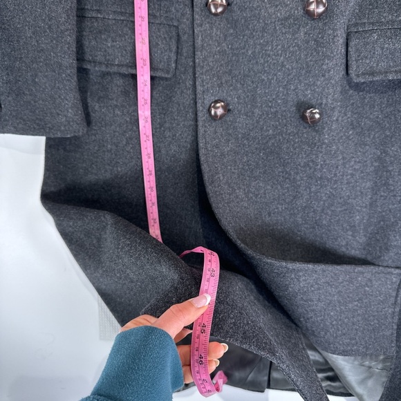 Stanton Wood USA Made Wool Overcoat Double Breasted Mens Large - Picture 14 of 16